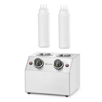 Ohřívač omáčky jednotlivý, HENDI, Dvoudílná - 2x0,65L, 230V/400W, 270x223x(H)282mm | 201725